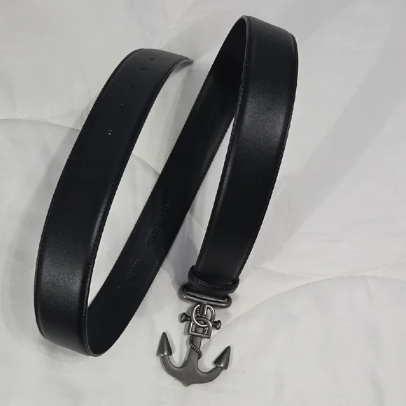 Dolce & Gabbana Black Anchor Buckle Belt - Picture 13 of 14